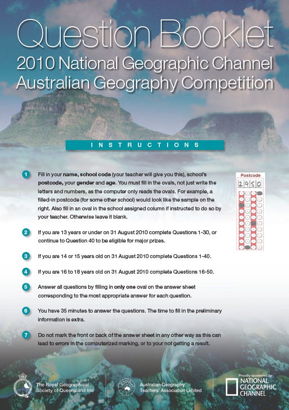 Practice Questions Australian Geography Competition