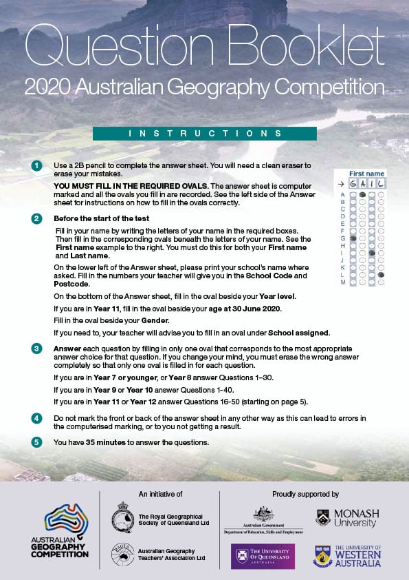 Practice Questions Australian Geography Competition